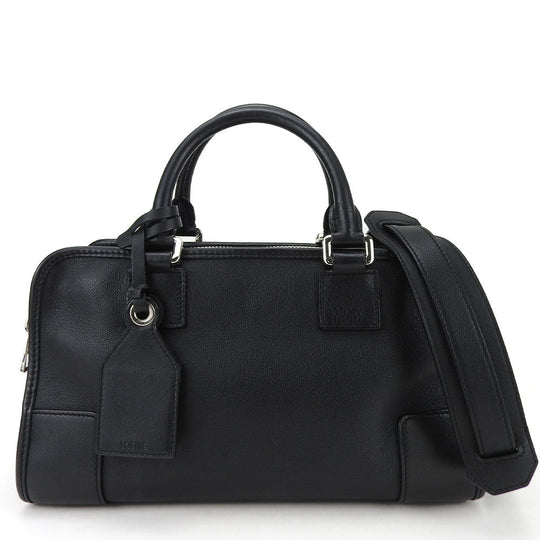 LOEWE Handbag leather black Americana 28 Women Used Authentic