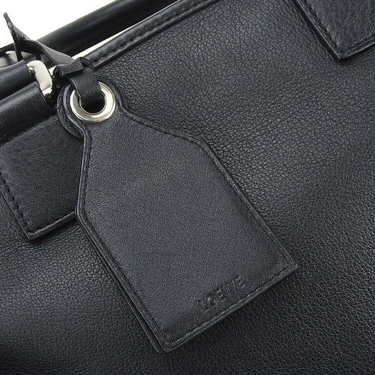 LOEWE Handbag leather black Americana 28 Women Used Authentic