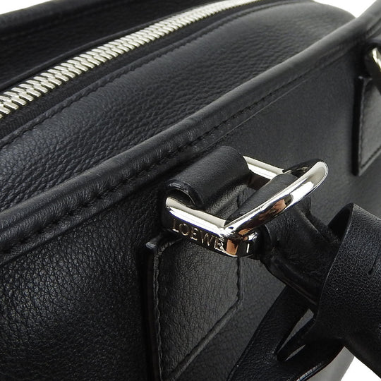 LOEWE Handbag leather black Americana 28 Women Used Authentic