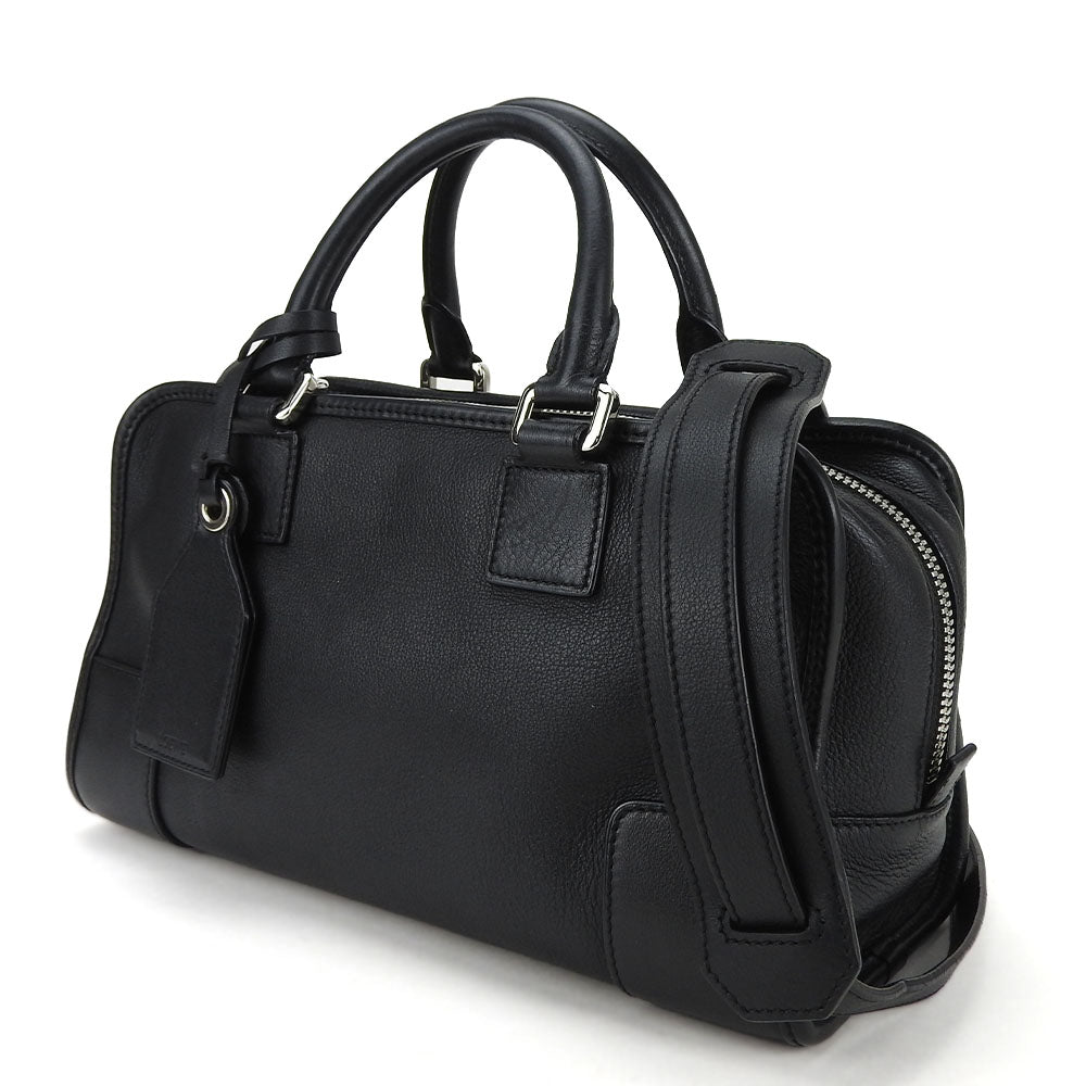 LOEWE Handbag leather black Americana 28 Women Used Authentic