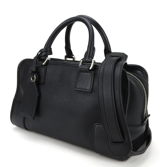 LOEWE Handbag leather black Americana 28 Women Used Authentic