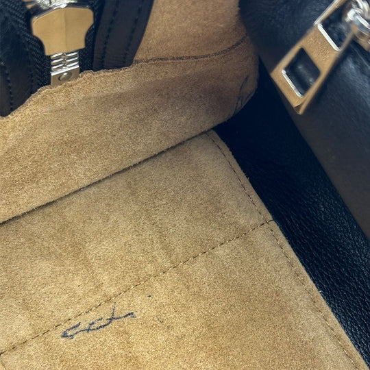 LOEWE Handbag leather black Americana 28 Women Used Authentic