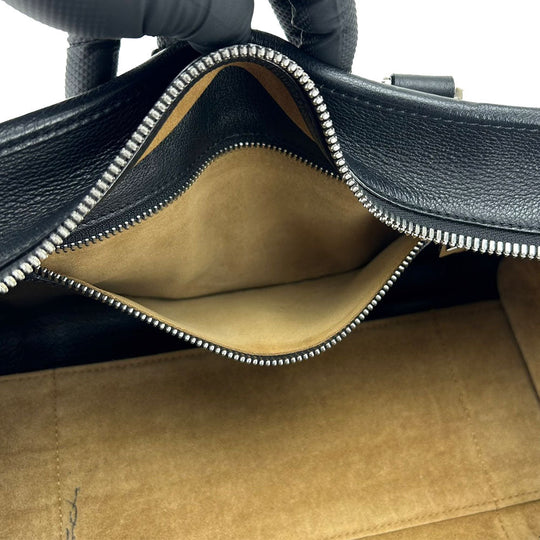 LOEWE Handbag leather black Americana 28 Women Used Authentic