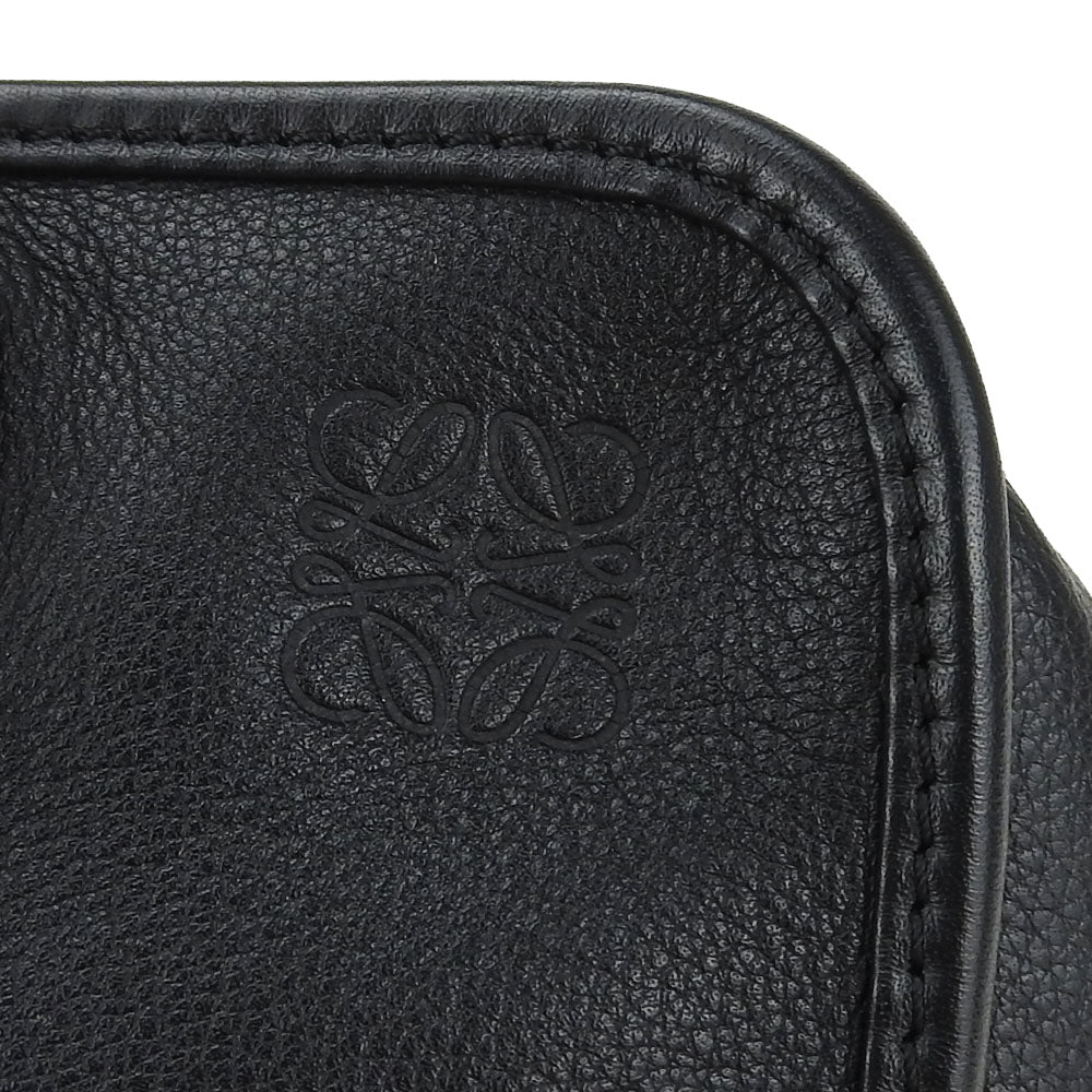 LOEWE Handbag leather black Americana 28 Women Used Authentic