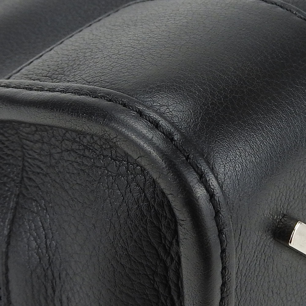 LOEWE Handbag leather black Americana 28 Women Used Authentic