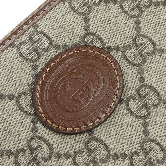 GUCCI Long Wallet Purse 673003 GG Supreme Canvas beige Interlocking G Women Used Authentic