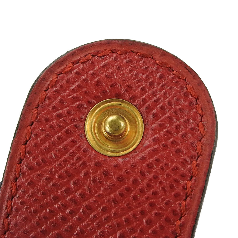 HERMES bracelet Epsom, Metal Red Medor Women Used Authentic