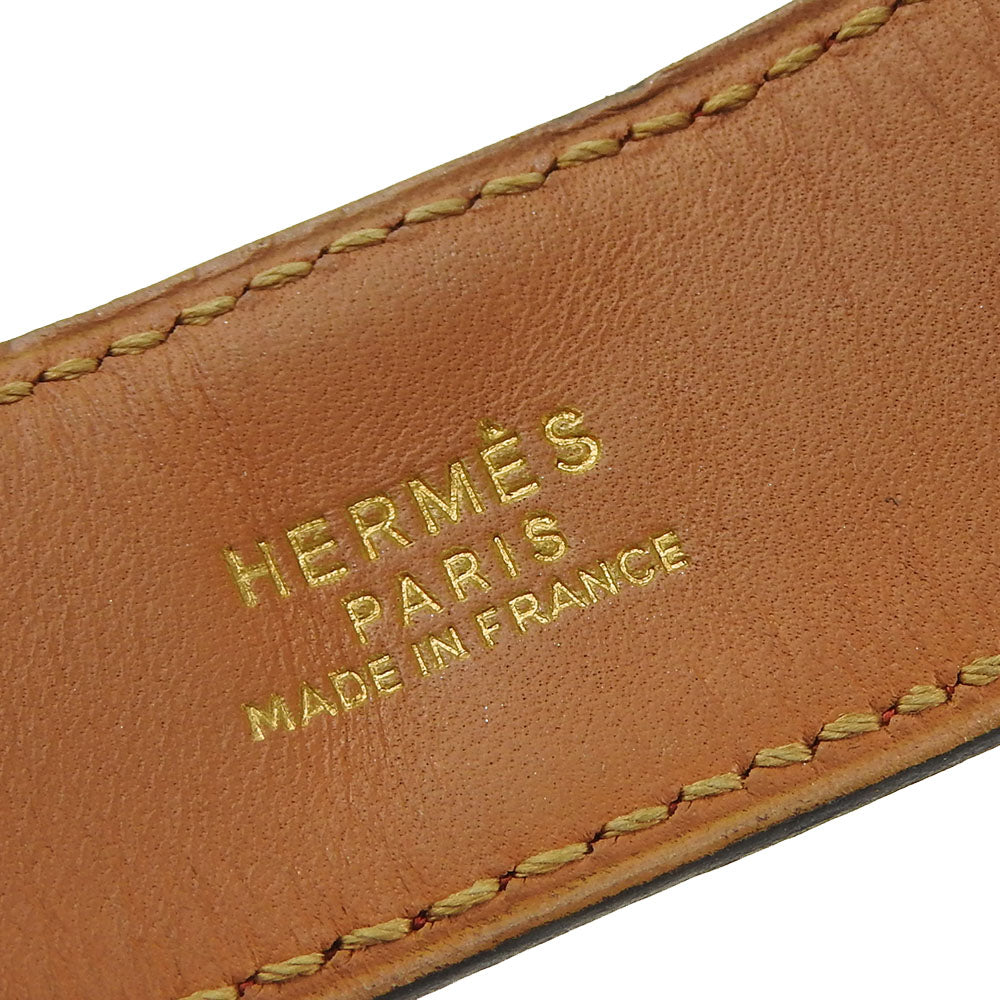 HERMES bracelet Epsom, Metal Red Medor Women Used Authentic