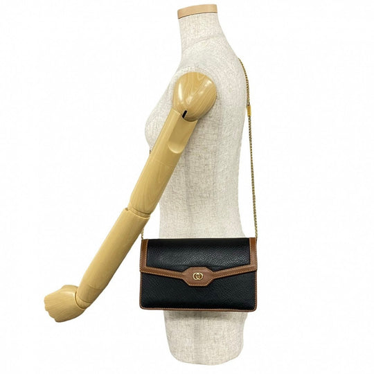 GUCCI Shoulder Bag leather black