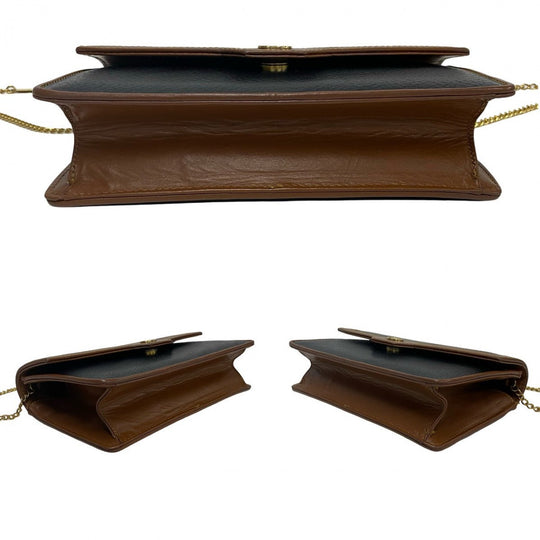 GUCCI Shoulder Bag leather black