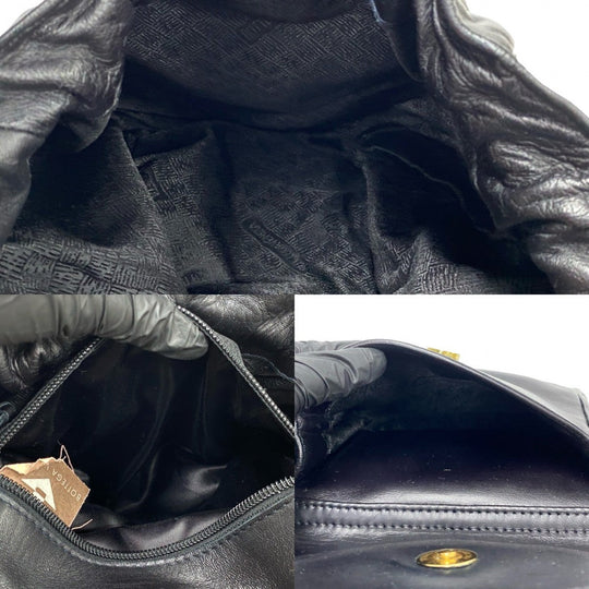 BOTTEGAVENETA Backpack leather black INTRECCIATO