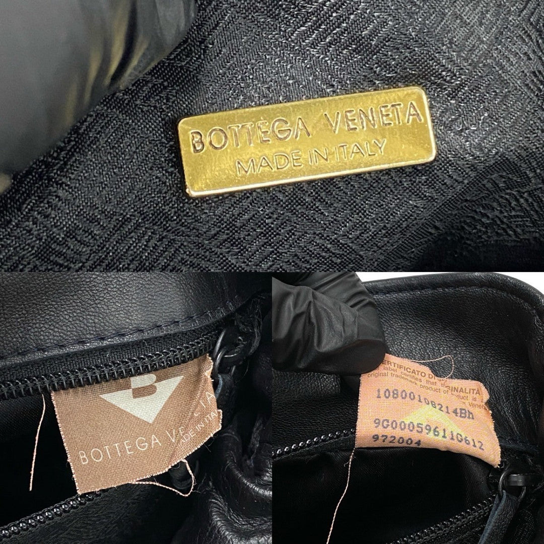 BOTTEGAVENETA Backpack leather black INTRECCIATO