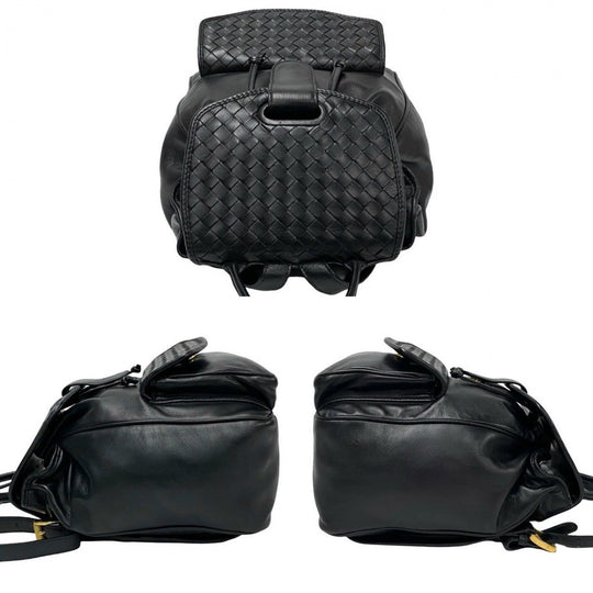 BOTTEGAVENETA Backpack leather black INTRECCIATO