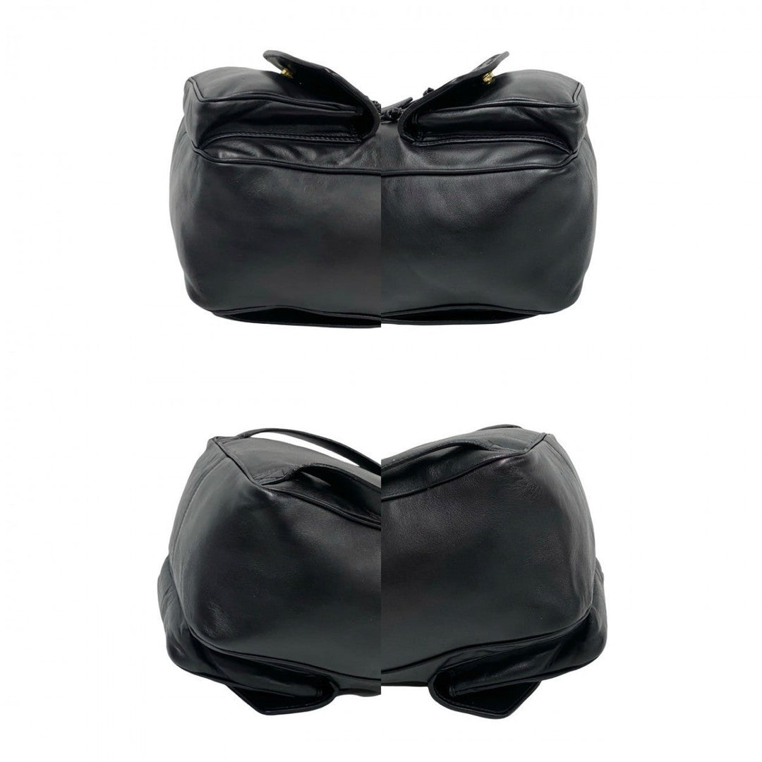 BOTTEGAVENETA Backpack leather black INTRECCIATO