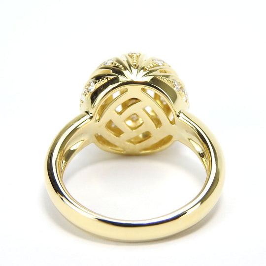 TASAKI Ring K18 Yellow Gold, Diamond Yellow Gold Women Used Authentic