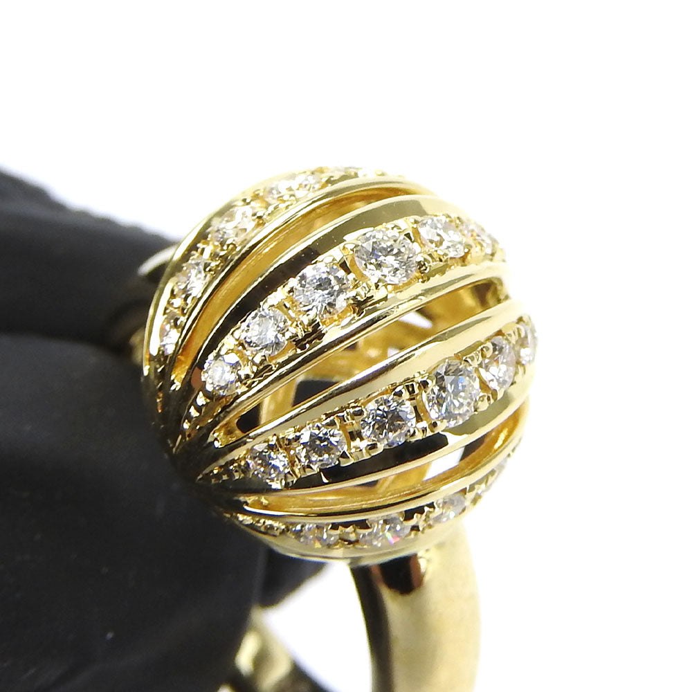 TASAKI Ring K18 Yellow Gold, Diamond Yellow Gold Women Used Authentic