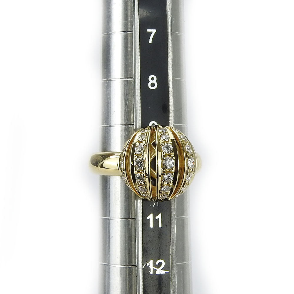 TASAKI Ring K18 Yellow Gold, Diamond Yellow Gold Women Used Authentic