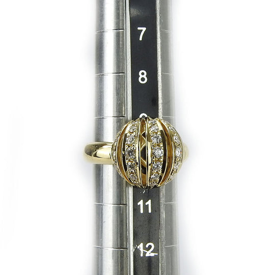 TASAKI Ring K18 Yellow Gold, Diamond Yellow Gold Women Used Authentic