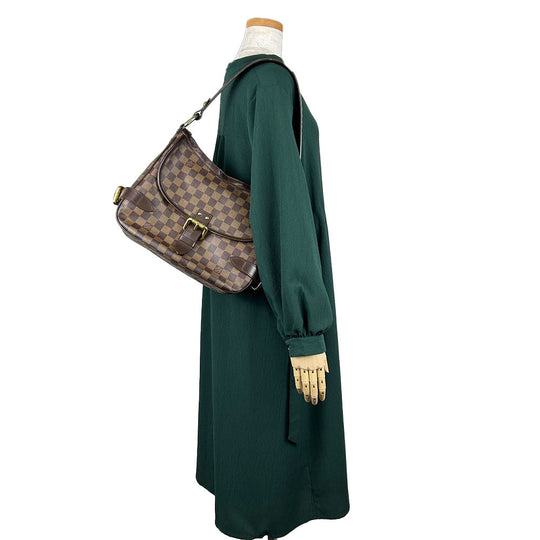 LOUIS VUITTON Handbag N51200 Damier Brown Damier Highbury Women Used Authentic