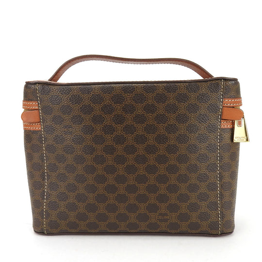 CELINE Handbag PVC, Leather Brown Macadam Women Used Authentic