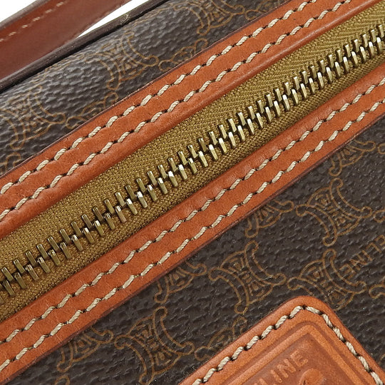 CELINE Handbag PVC, Leather Brown Macadam Women Used Authentic