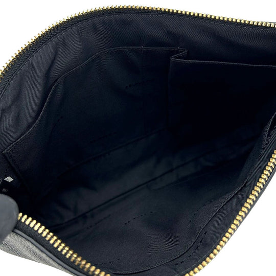 COACH Shoulder Bag 63929 leather black Women Used Authentic