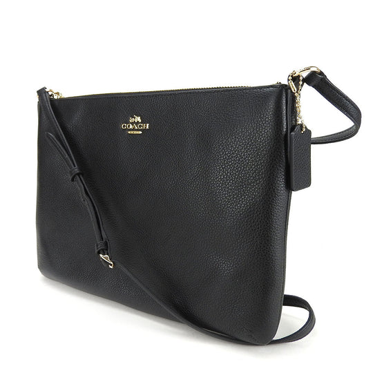 COACH Shoulder Bag 63929 leather black Women Used Authentic