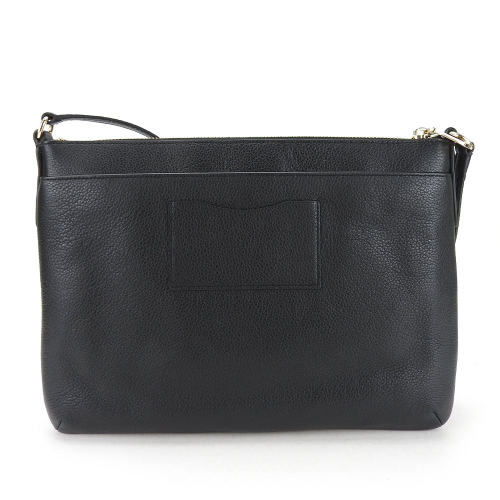 COACH Shoulder Bag 63929 leather black Women Used Authentic