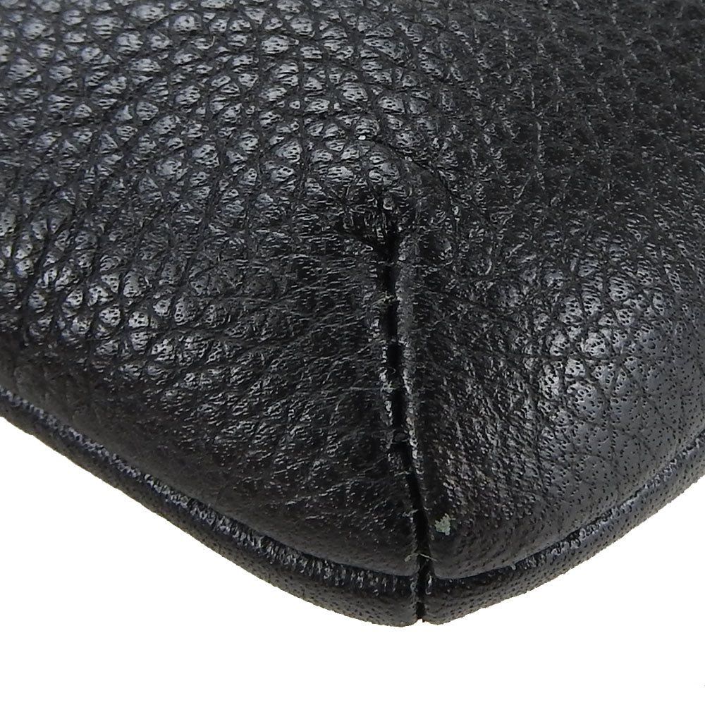 COACH Shoulder Bag 63929 leather black Women Used Authentic