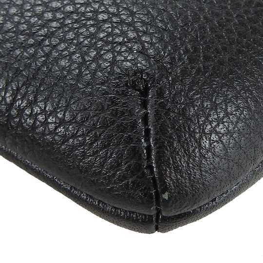 COACH Shoulder Bag 63929 leather black Women Used Authentic