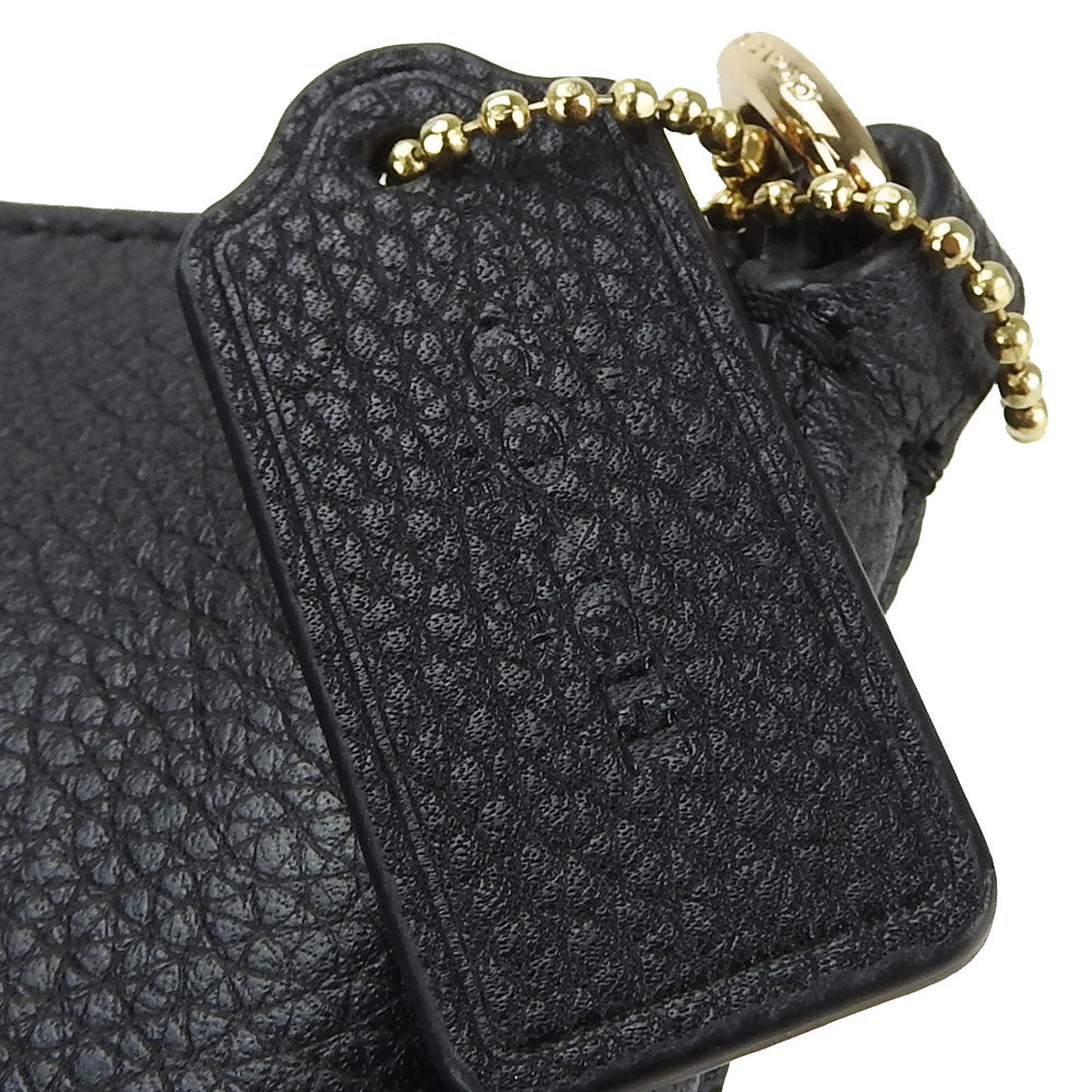 COACH Shoulder Bag 63929 leather black Women Used Authentic