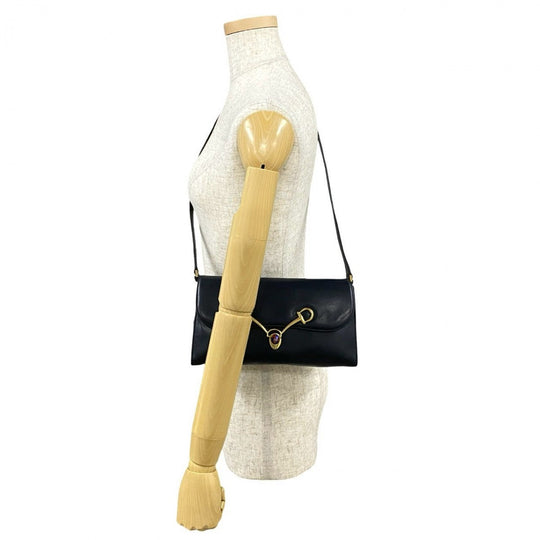 GUCCI Shoulder Bag Calfskin Navy