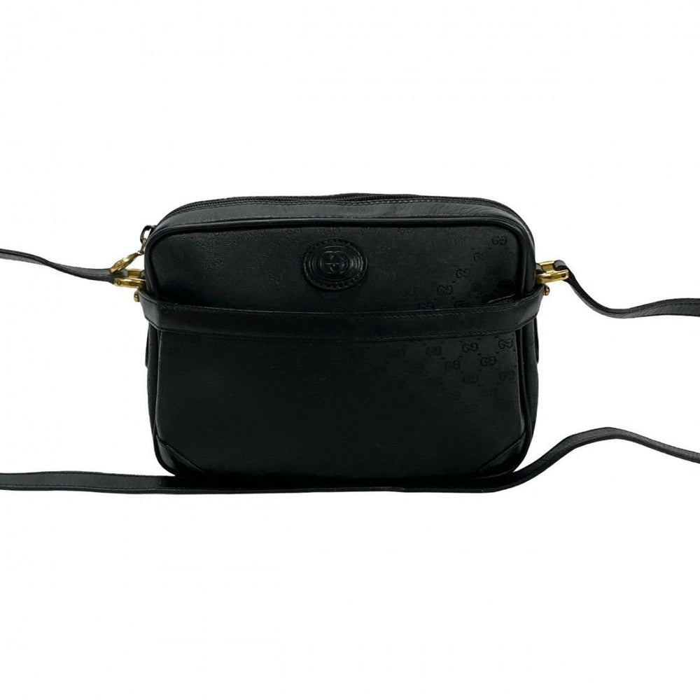 GUCCI Shoulder Bag leather black