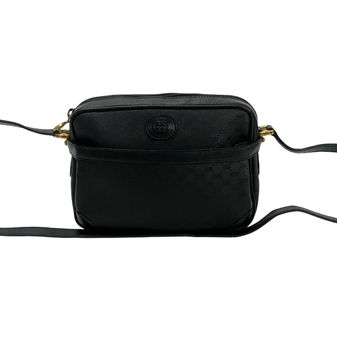 GUCCI Shoulder Bag leather black