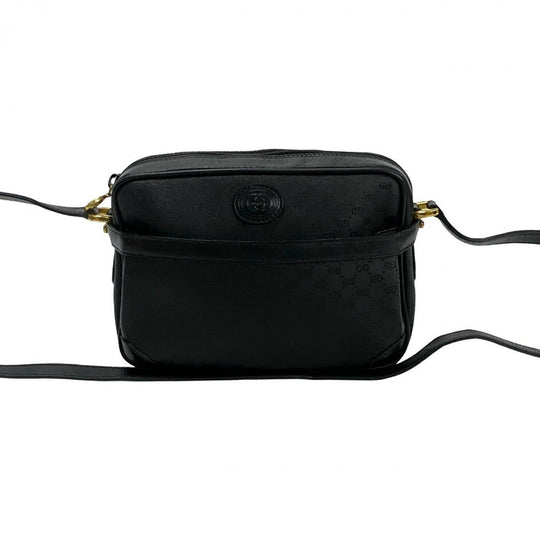 GUCCI Shoulder Bag leather black