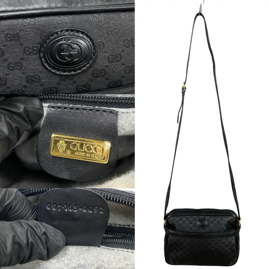 GUCCI Shoulder Bag leather black