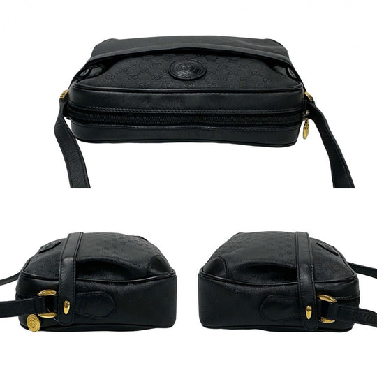 GUCCI Shoulder Bag leather black