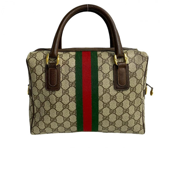 GUCCI Shoulder Bag leather Brown Sherry line