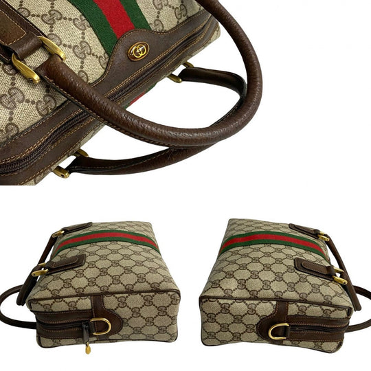 GUCCI Shoulder Bag leather Brown Sherry line