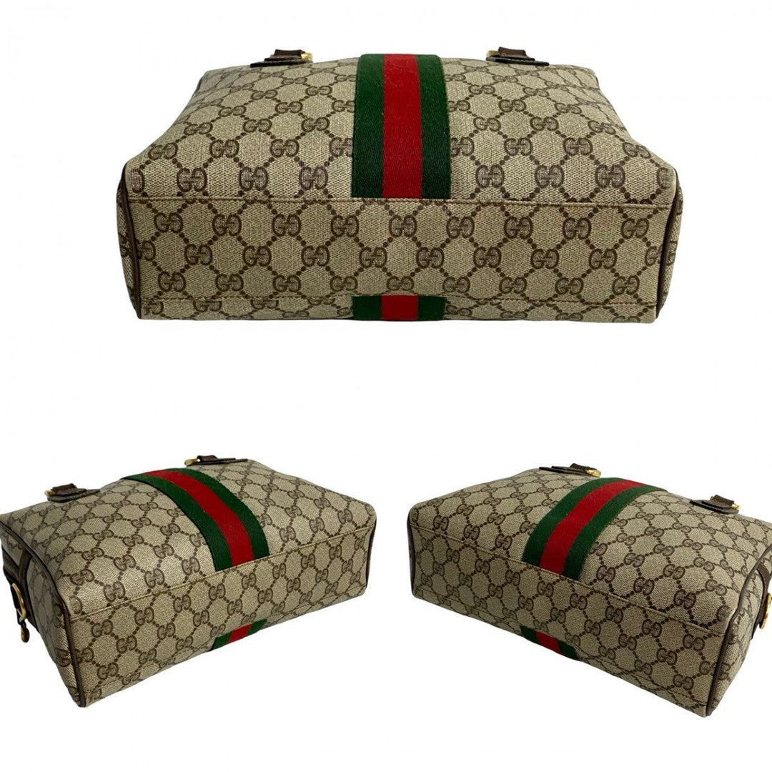 GUCCI Shoulder Bag leather Brown Sherry line