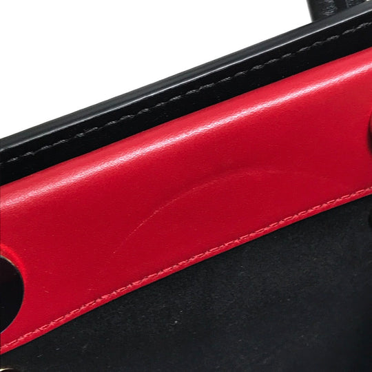 DOLCE&GABBANA Handbag leather White x Black x Red Dot Pattern 2WAY Women Used Authentic