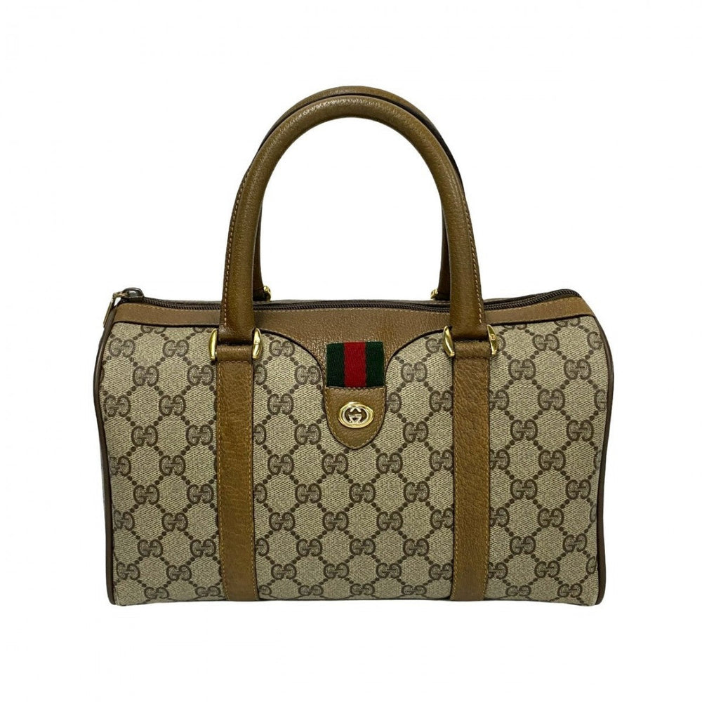GUCCI Handbag leather Brown Sherry line