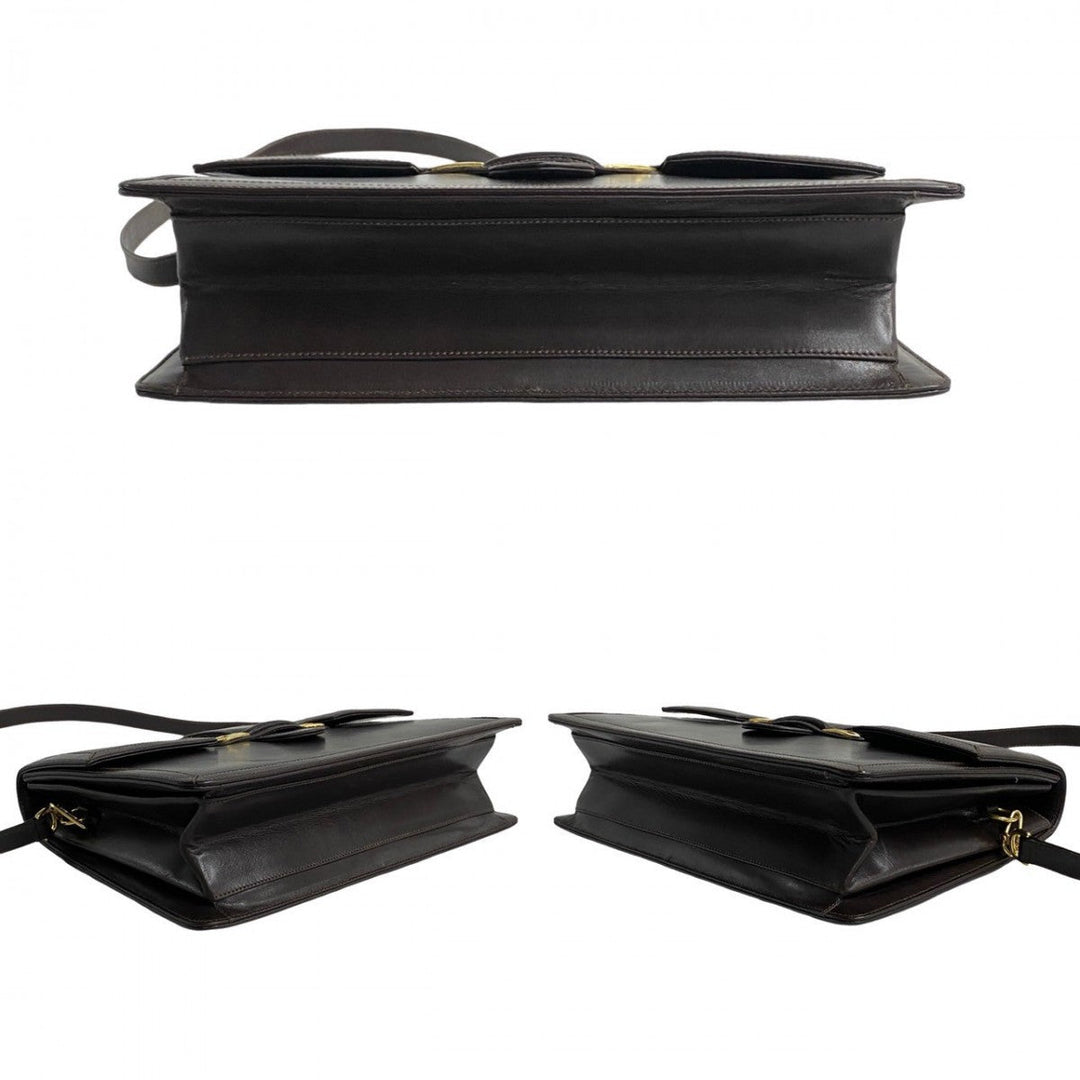 GUCCI Shoulder Bag leather Brown
