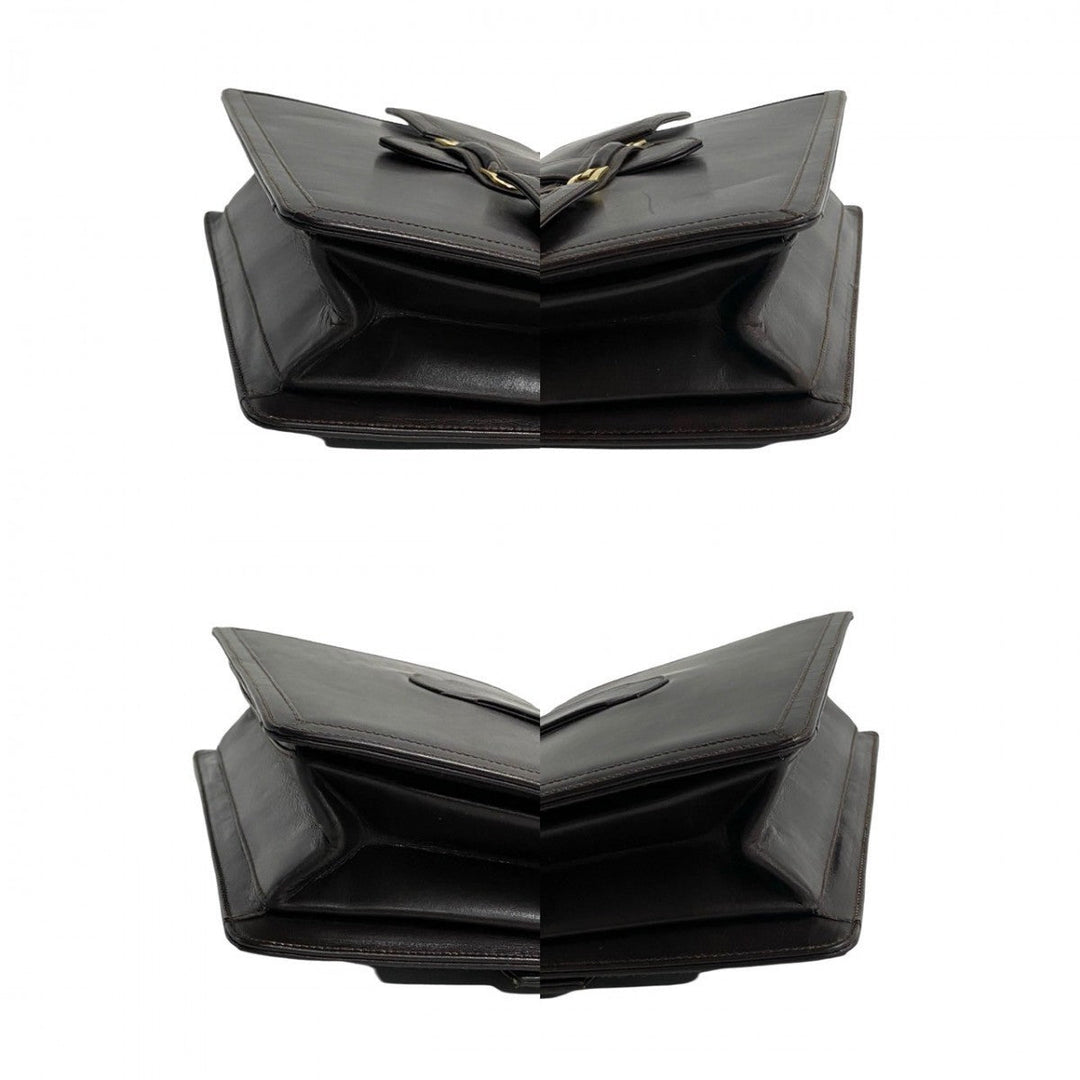 GUCCI Shoulder Bag leather Brown