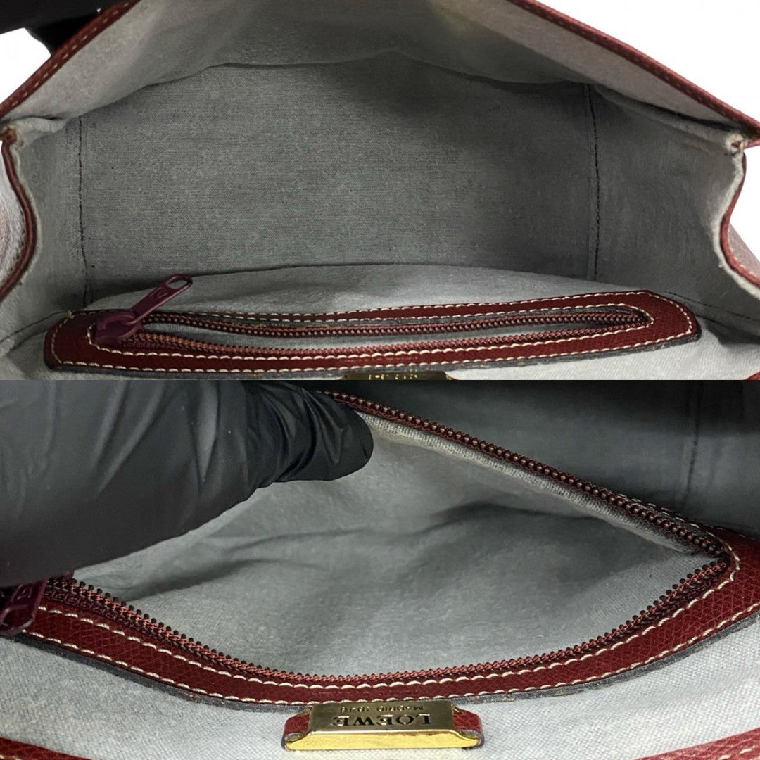LOEWE Shoulder Bag leather wine-red