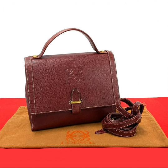 LOEWE Shoulder Bag leather wine-red