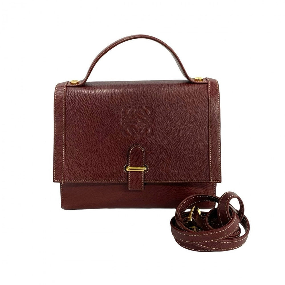 LOEWE Shoulder Bag leather wine-red
