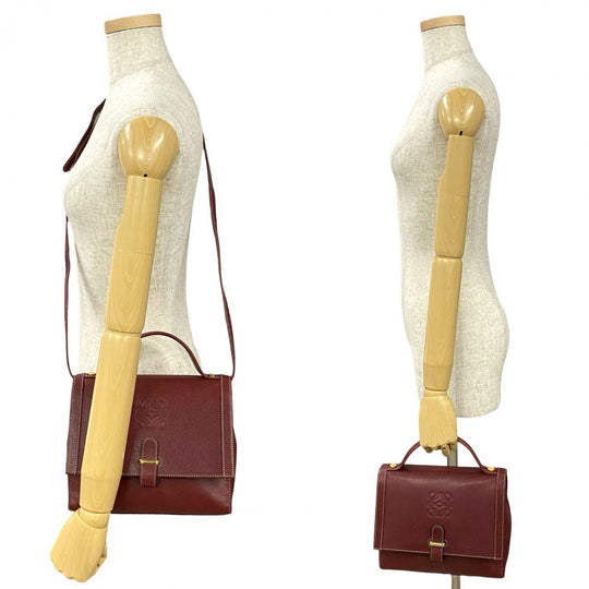 LOEWE Shoulder Bag leather wine-red