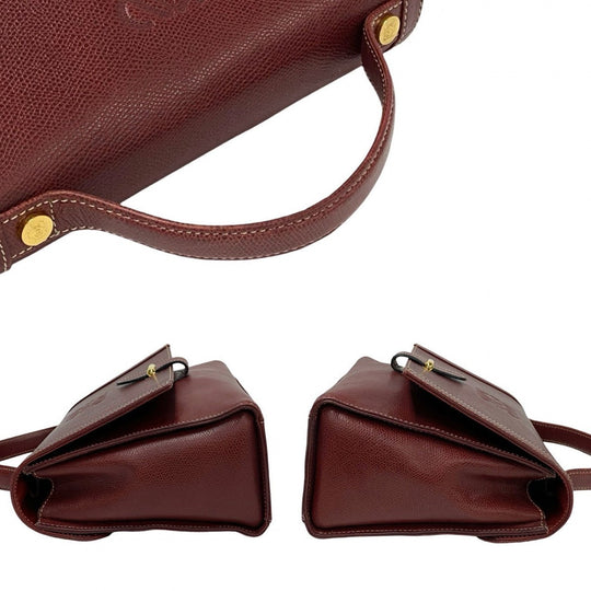 LOEWE Shoulder Bag leather wine-red