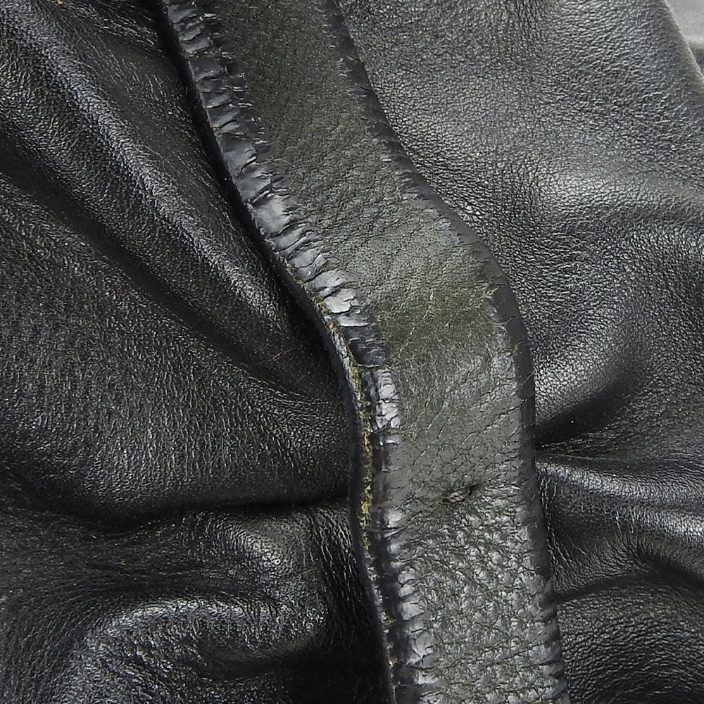 PRADA Shoulder Bag leather black Women Used Authentic